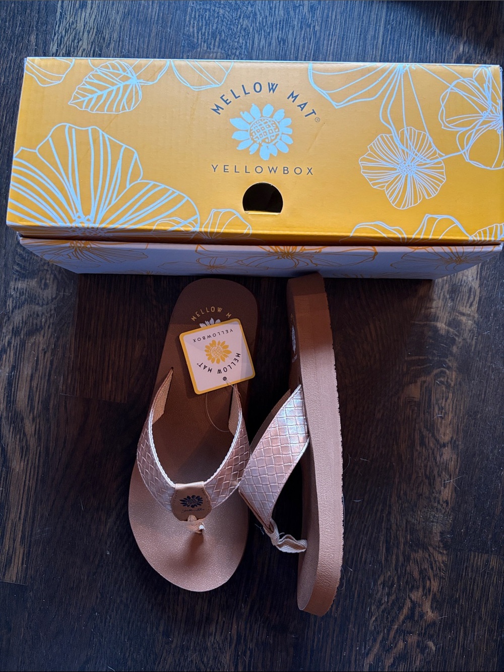 Women’s Gold Wedge Flip Flops